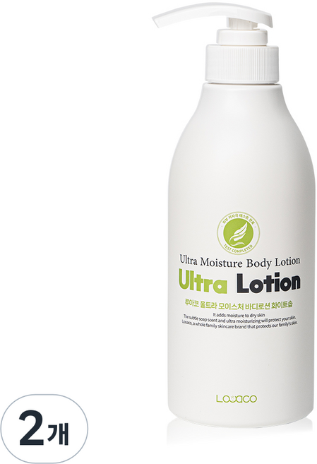 루아코 울트라 모이스처 유아 고보습 바디로션, 2개, 500ml