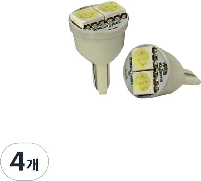 12V 오슬람 2LED 아이스블루 (2개1세트), T10, 4개
