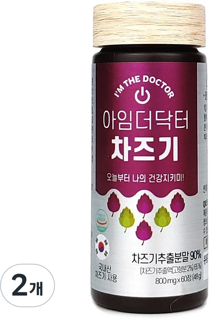 아임더닥터 차즈기 800mg, 60정, 2개 - 쿠팡