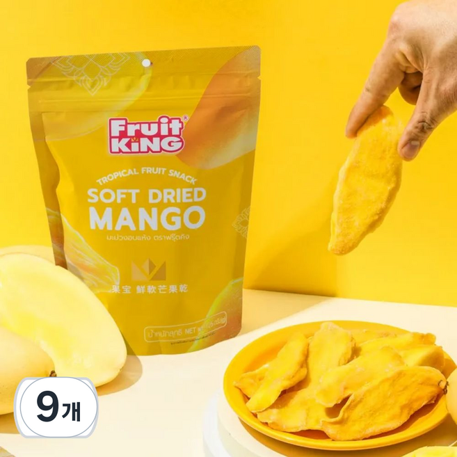 태국 건망고 스낵_프루츠킹, 9개, 125g