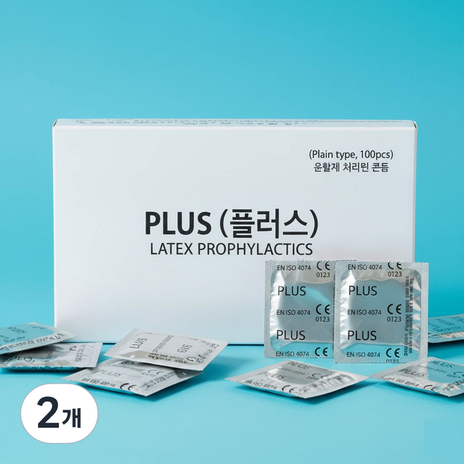 프리미엄 대용량 콘돔 플러스 초박형 벌크, 100개입, 2개