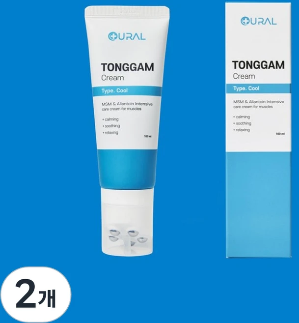유랄 통감크림 MSM 식이유황크림 쿨, 2개, 100ml - 쿠팡