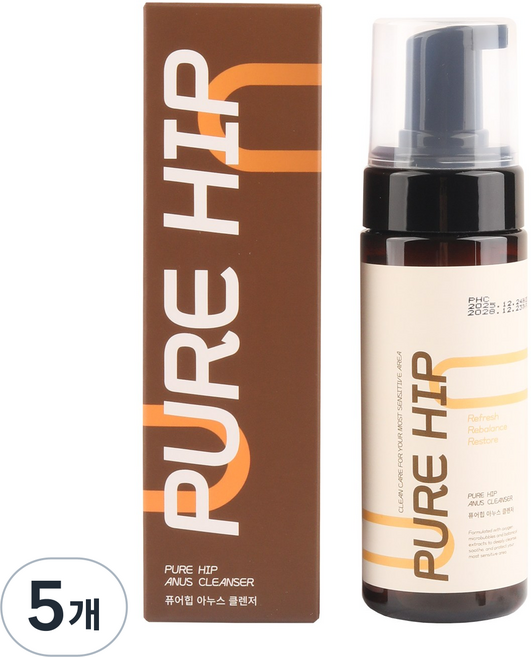 [데일리 클린] 퓨어힙 항문세정제 항문전용 워셔, 5개, 150ml