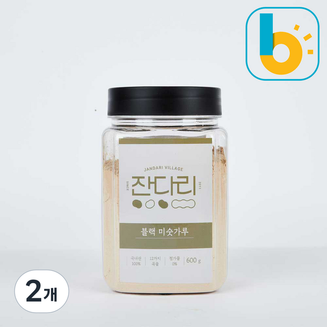 잔다리 블랙푸드 검은콩 미숫가루 600g, 2개