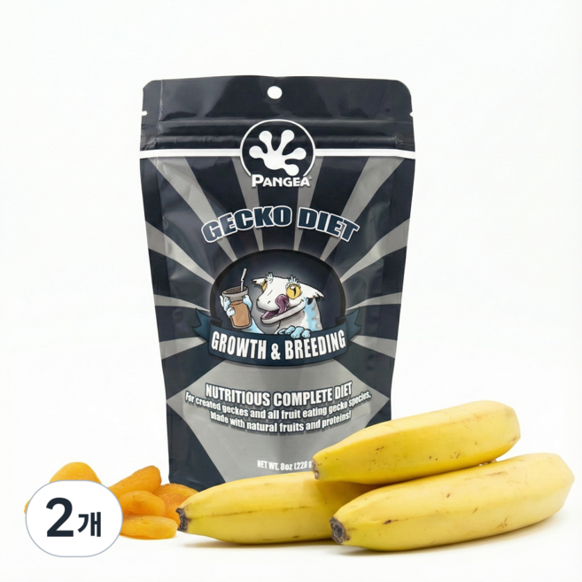 판게아 크레스티드게코 슈퍼푸드 브리딩포뮬러, 228g, 2개