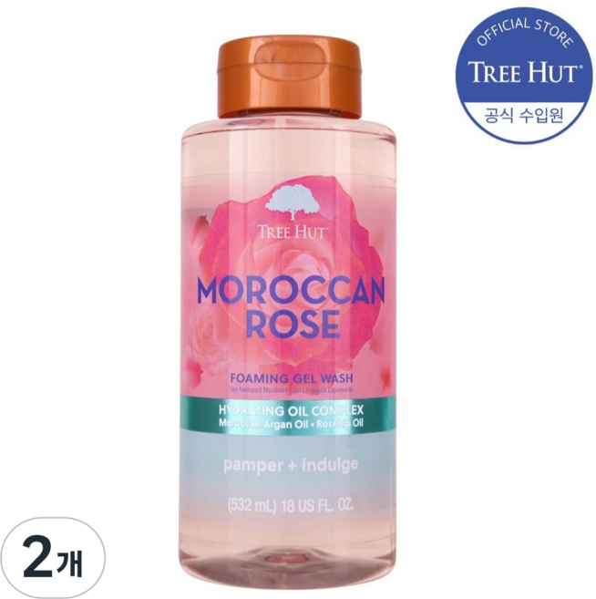 트리헛 포밍 젤 바디워시 모로칸로즈, 532ml, 2개