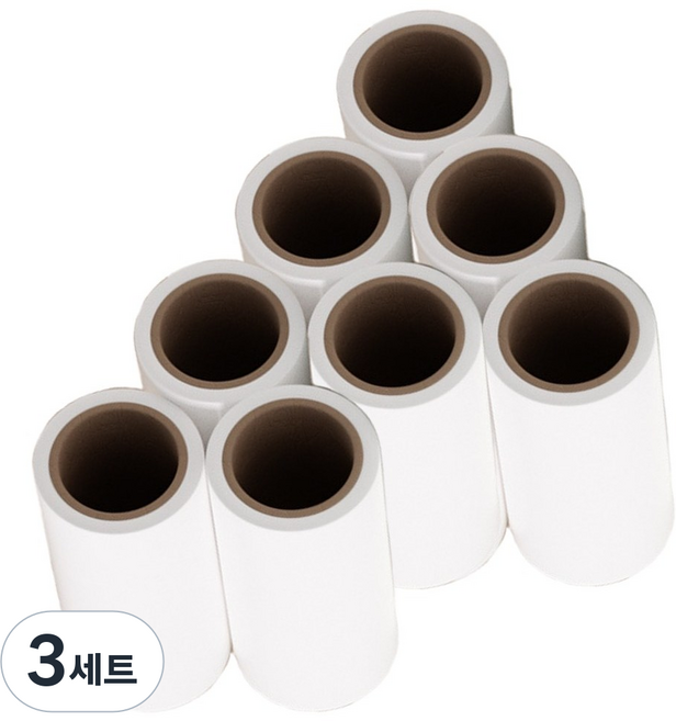 [라이프앤비] 1롤당 90회사용 사선컷팅 롤테이프클리너 리필 8개, 3세트