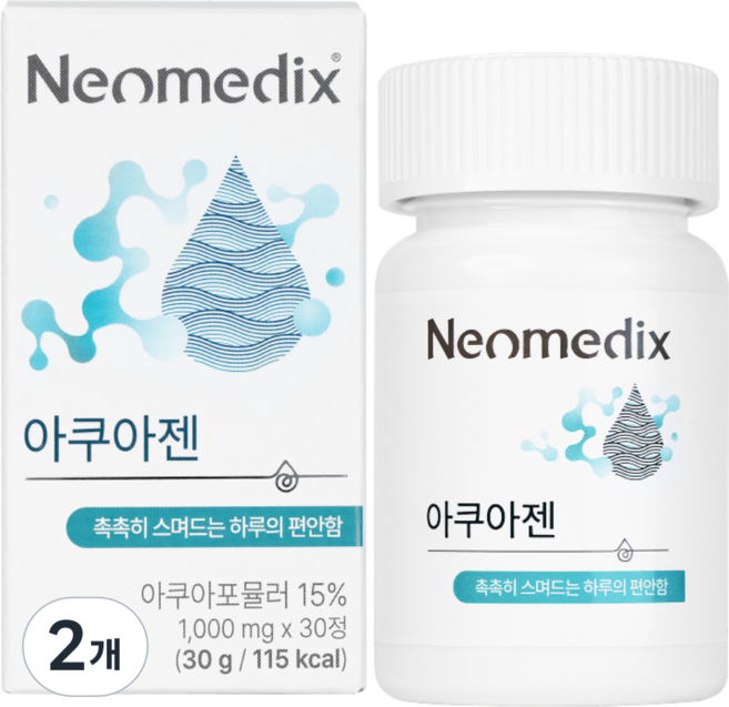 네오메딕스 아쿠아젠 아쿠아포뮬러 히알루론산 아쿠아쉘TG 이노시톨, 2개, 30정