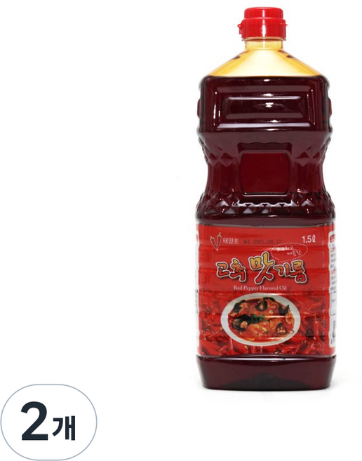 금수 고소매콤 태양초 고추맛기름 PET, 2개, 1.5L