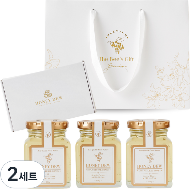 허니듀 아카시아꿀 답례품 선물용, 2세트, 765g
