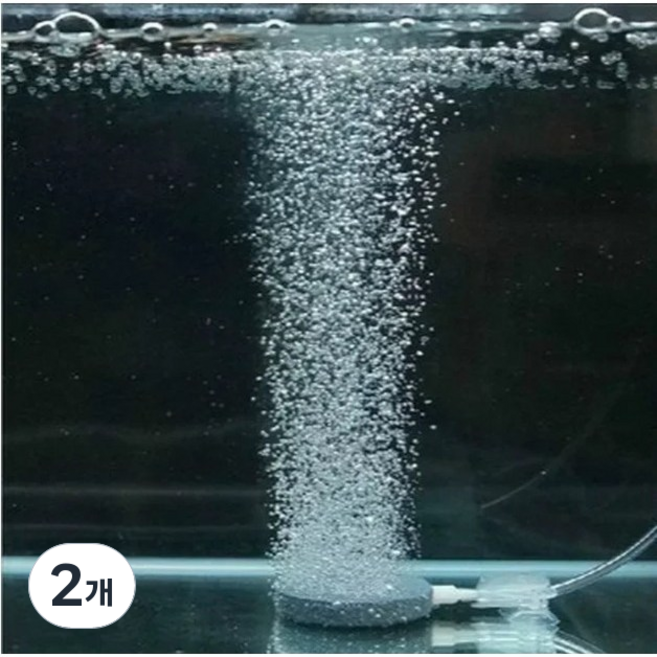 비엘스키 100mm 수족관 어항 펌프용 버블 스톤 에어레이터 수경 산소 플레이트 에어스톤 디퓨저 연못 탱크, 2개