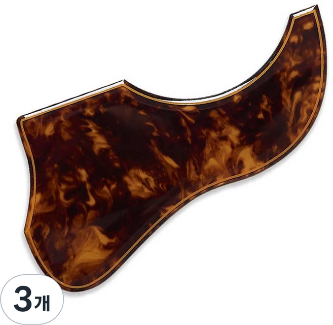 고퍼우드 톨토이즈 자가복원 우레탄 코팅 픽가드 G-AGPG-TU 기타흠집자국 복원능력 통기타 기스방지 피킹시 안전보호, 3개