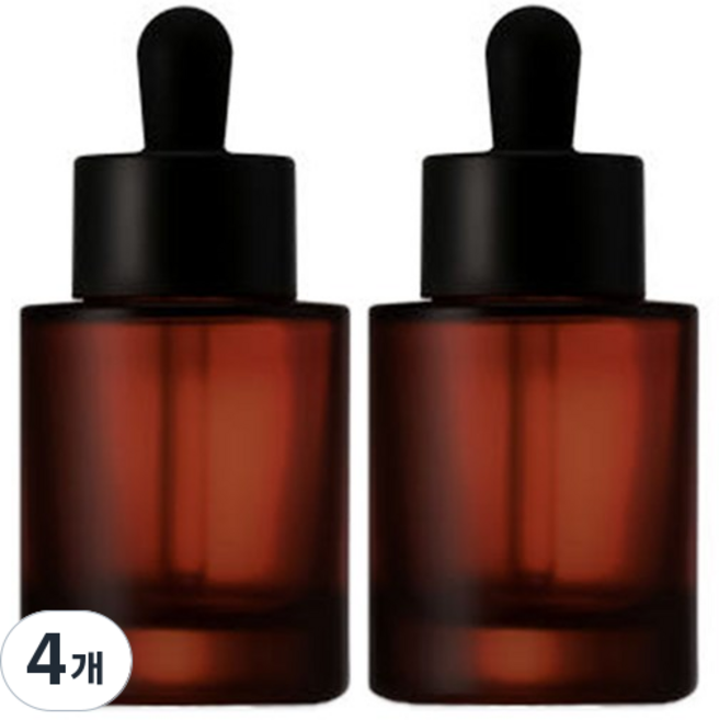 닥터보틀 두꺼운 유리 점보 스포이드 오일 소분 갈색 용기, 4개, 50ml 브라운
