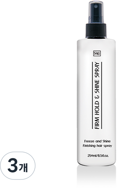 S4U 스타일포유 펌홀드 앤 샤인 헤어 스프레이, 250ml, 3개