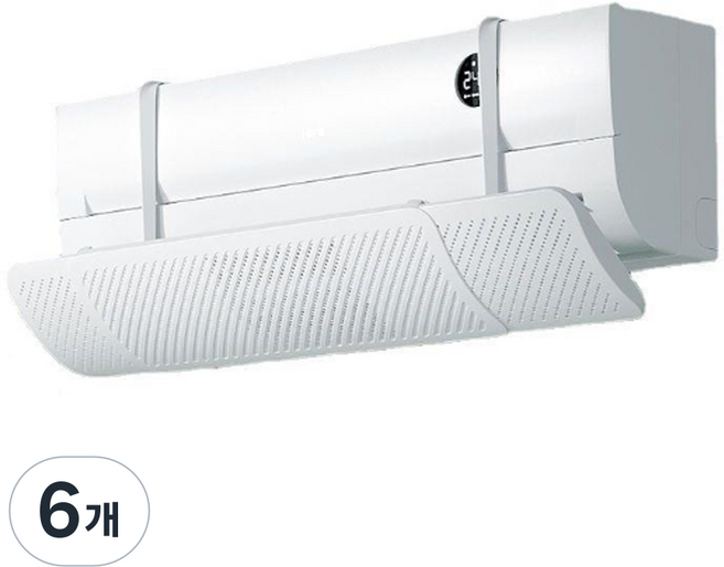 벽걸이 에어컨 윈드바이저 바람막이 가림막 무타공 걸이형 길이조절, 6개