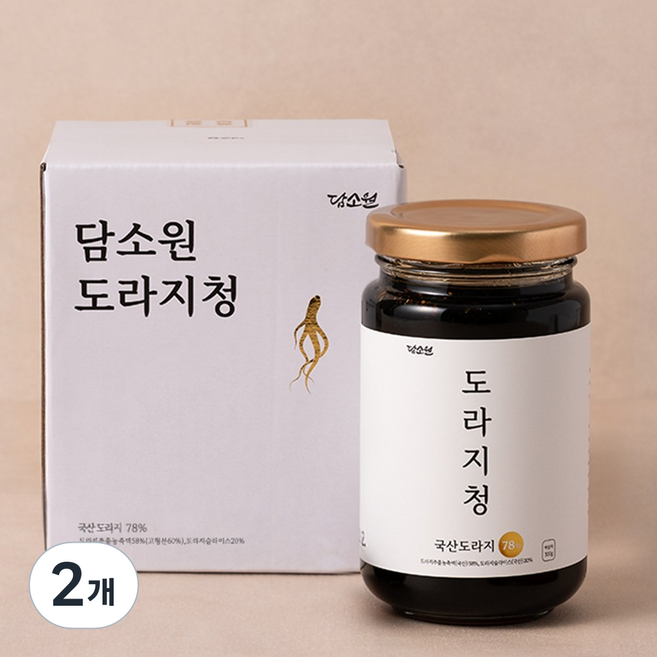 3년근 약도라지 78% 담소원 배 도라지청, 1개입, 2개, 300g