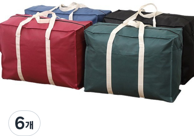 이불 케이스 이사 옷 압축 수납 보관함, 6개, 그린