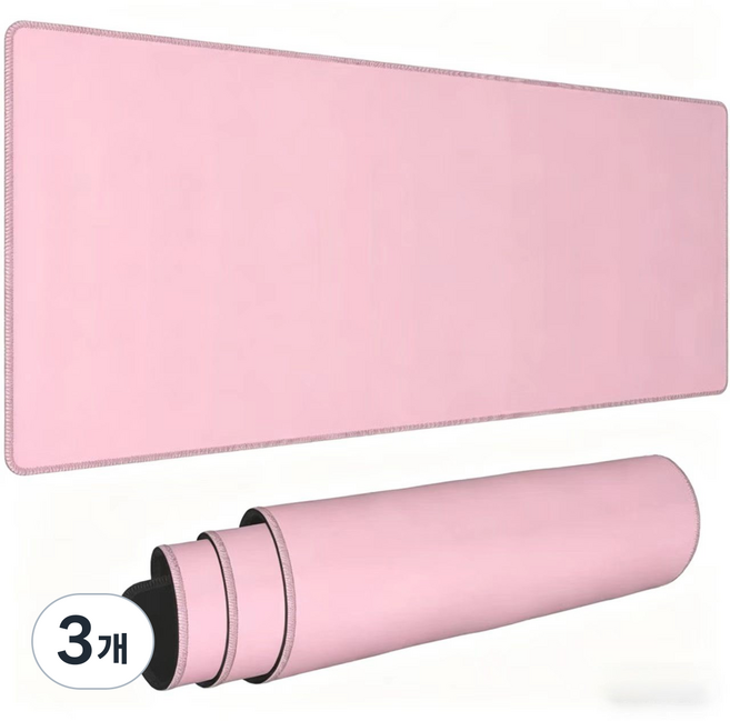 게이밍 마우스 키보드 장패드 데스크매트 300X600X3MM, 3개, 베이비핑크