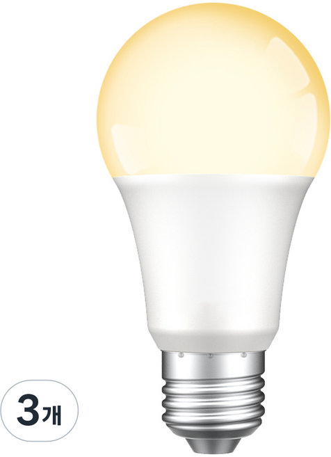 이노스 LED 스마트 전구 9W, 전구색, 3개