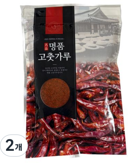 60년 전통 대전기름집 25년 해남산 햇고춧가루 국내산 100%, 2개, 500g