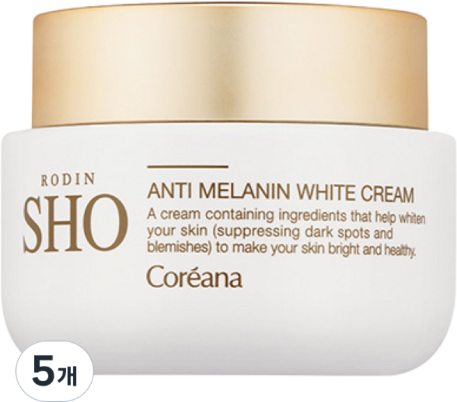 코리아나 로댕쇼 안티 멜라닌 미백크림 기미 순삭 크림 나이아신아마이드 5%, 5개, 50ml