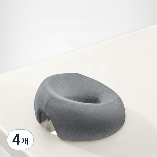 엎드려자는베개 쿠션 망막 수면 안면 베개 사무실 책상 낮잠, 4개, 그레이
