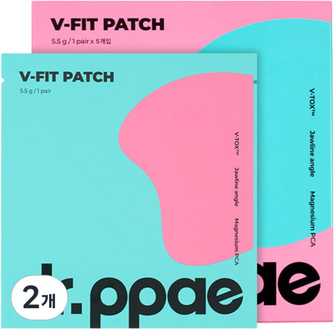 닥터빼 턱살제거 윤곽패치 V-Fit 브이핏 패치, 2개, 5개입