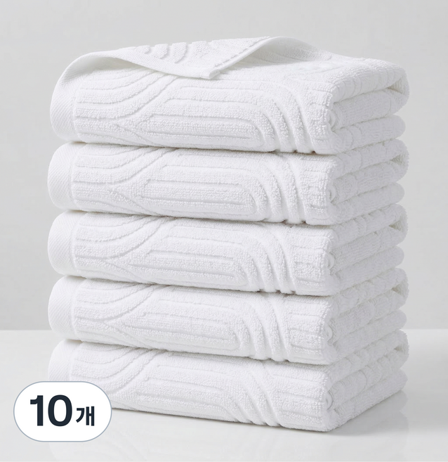 융풍 호텔 수건 고급타월 마치 구름 터치 선물세트, 10개, 프리미엄 화이트