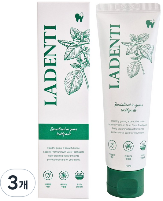 라덴티 클래식 1450 고불소 구취케어 잇몸치약, 100g, 3개