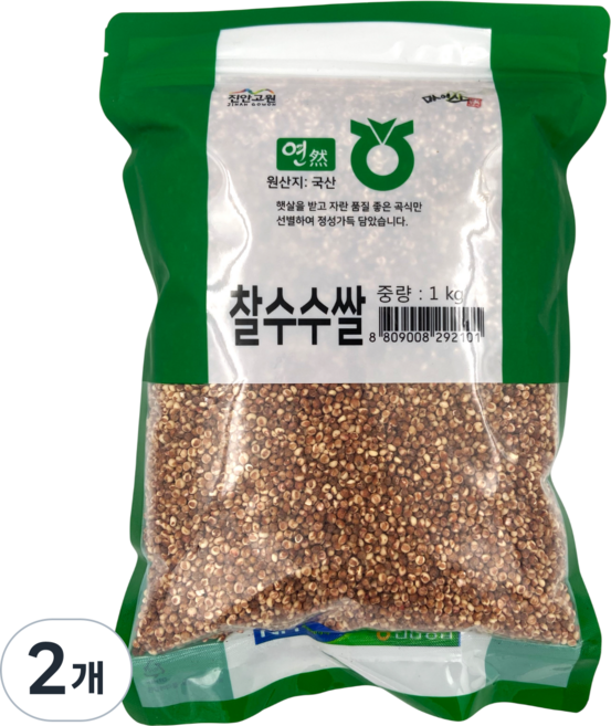 진안농협 국산 찰수수, 2개, 1kg