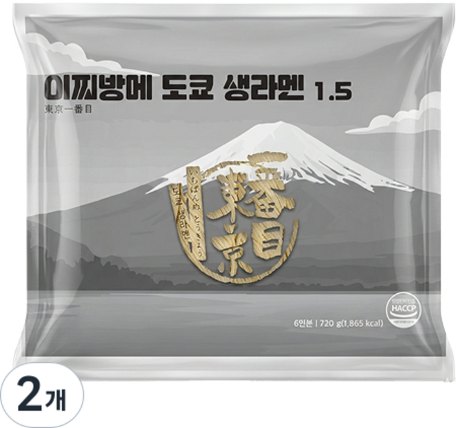 [넉넉한6인분] 이찌방메 생면 라멘면 생라멘, 720g, 2개