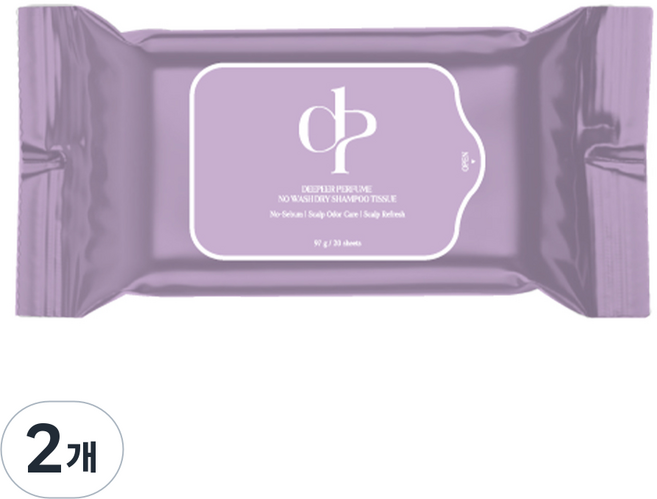 디피어 퍼퓸 노워시 드라이 샴푸 티슈 머리떡짐 탈취, 2개, 142g