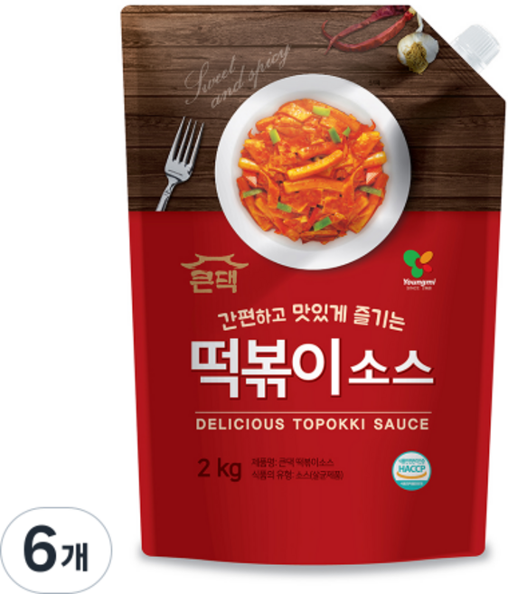 영미 큰댁 떡볶이소스 2kg, 6개