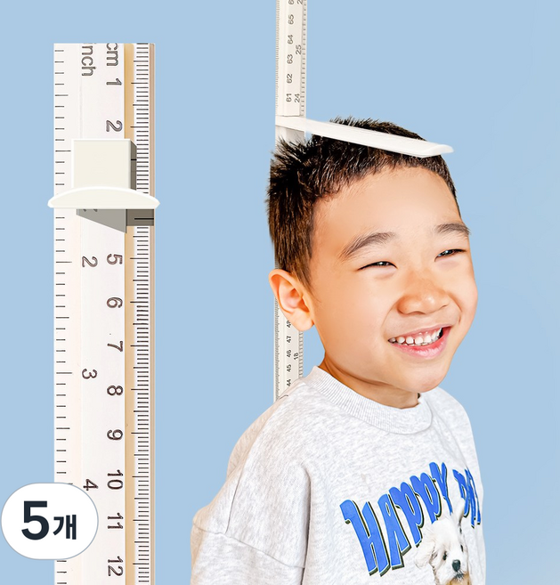 모두스마일 키재기 아기 어린이키 키재기자, 화이트210cm, 5개