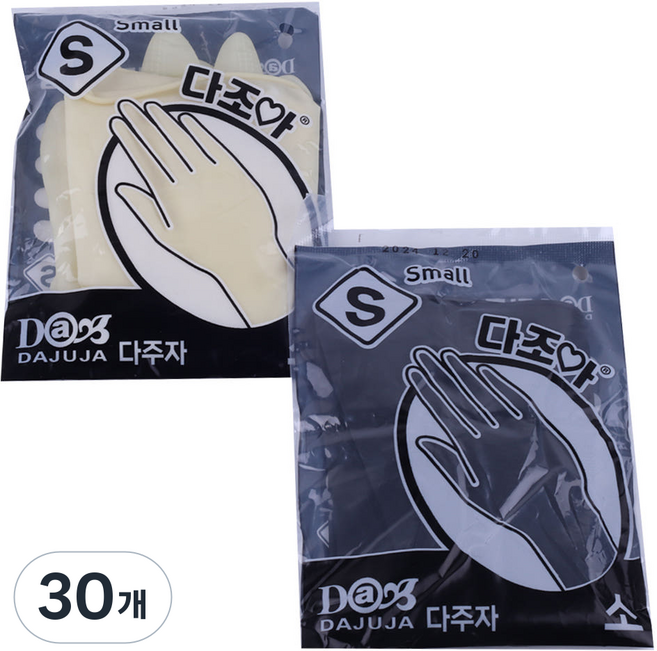 다주자 동광 OEM 라텍스 염색장갑 미용실용 시험 국가고시 자격증 실기용 학원용 위생장갑, 30개, 아이보리 대