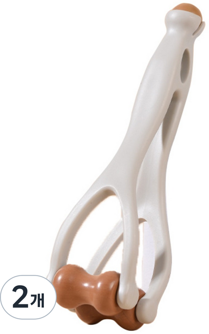 휴대용 관절 지압 피로 완화 손가락 혈자리 마사지기, 브라운, 2개