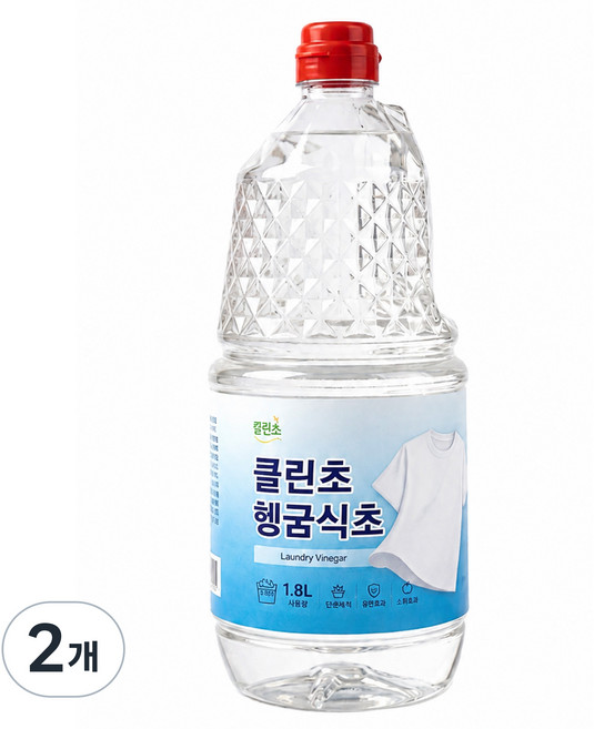 클린초 헹굼식초, 2개, 1.8L