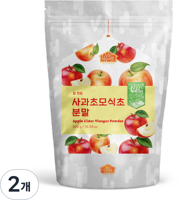 건강한우리집비옴 잘 만든 애사비 사과초모식초분말 애플사이다비니거 가루, 2개, 300g
