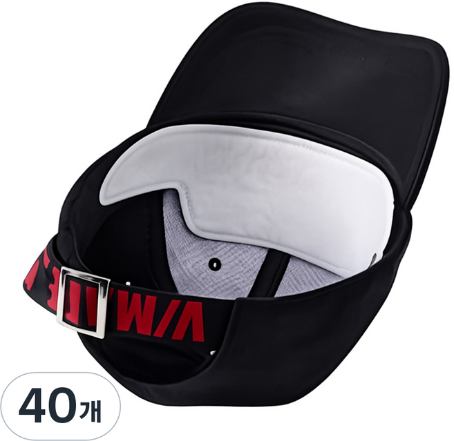 땀흡수패드 캡 라이너 땀흡수 오염방지 일회용 모자 패드 골프모자, 40개, 화이트