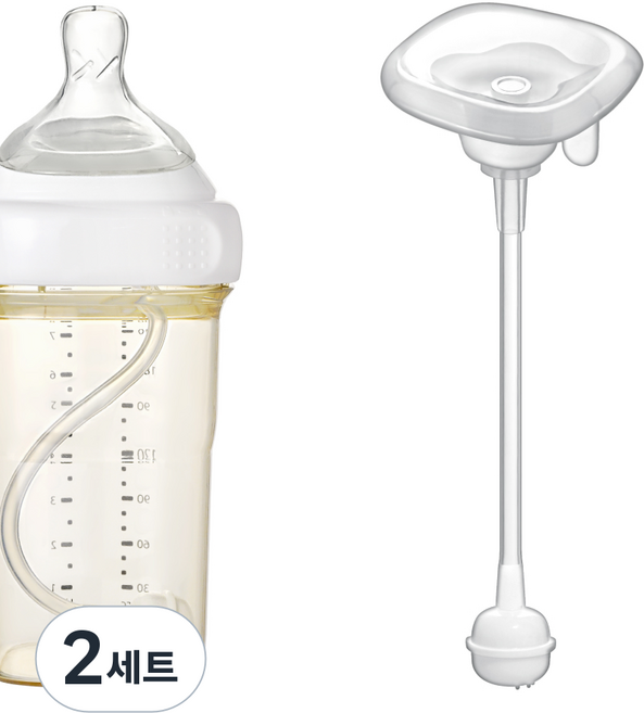 순수아 헤겐 실리콘 젖병 추빨대 프리미엄형, 2세트, 1ml