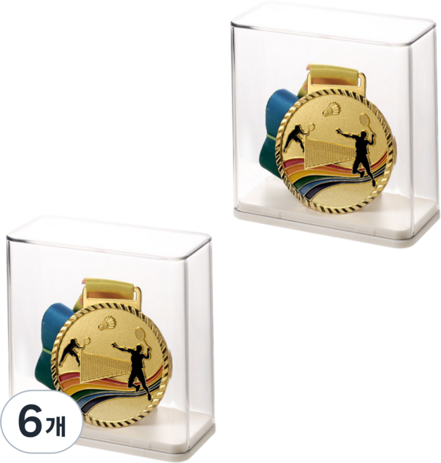 메달보관함 메달 보관 보관함 케이스 진열대 디스플레이 전시 거치대, 6개, 메달 보관함 투명색