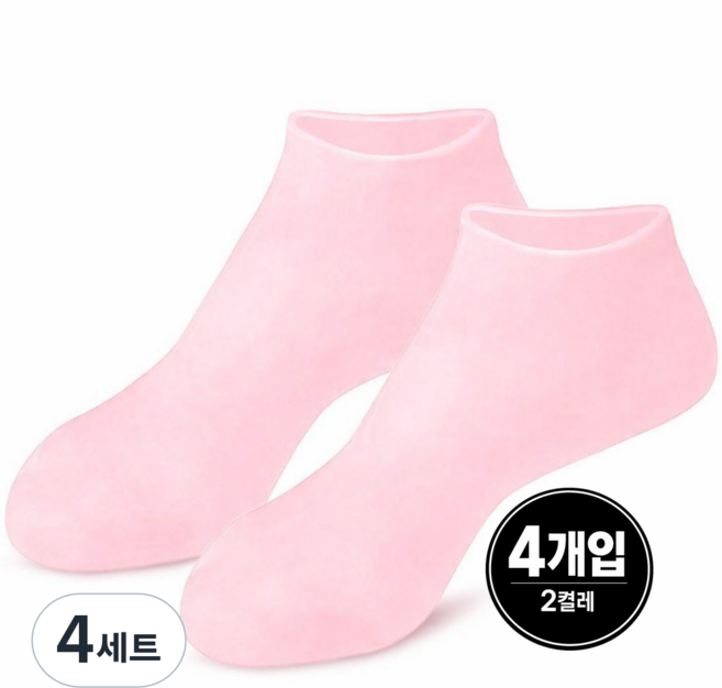 이지몰 실리콘 덧신 반영구 발뒤꿈치 갈라짐 발커버, 4세트