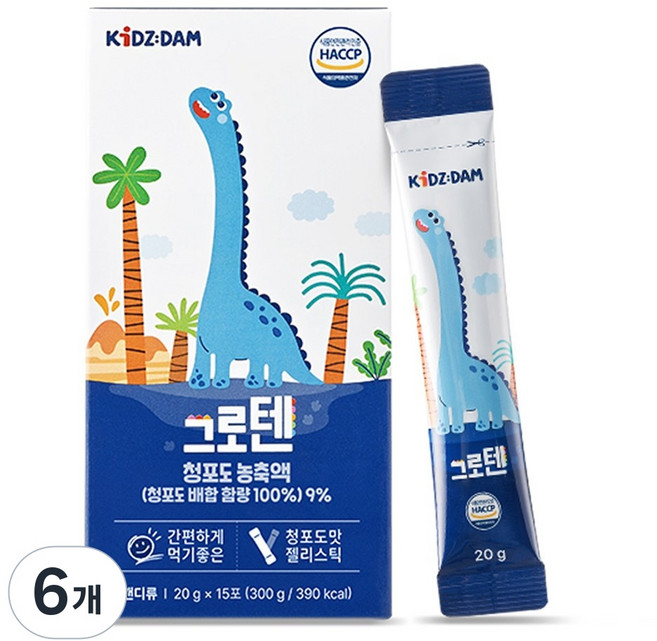 키즈담 그로텐 어린이 성장기 영양제, 6개