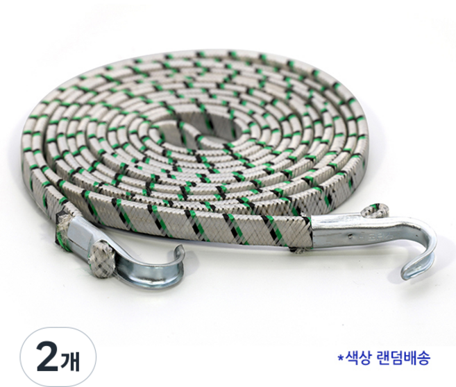 MXO 국산 5M 고탄성 다용도 오토바이 자전거 고정끈 짐끈, 랜덤, 2개