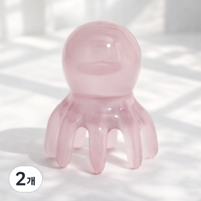 조온하루 문어 두피 전신 괄사 마사지기, 아이스핑크, 2개