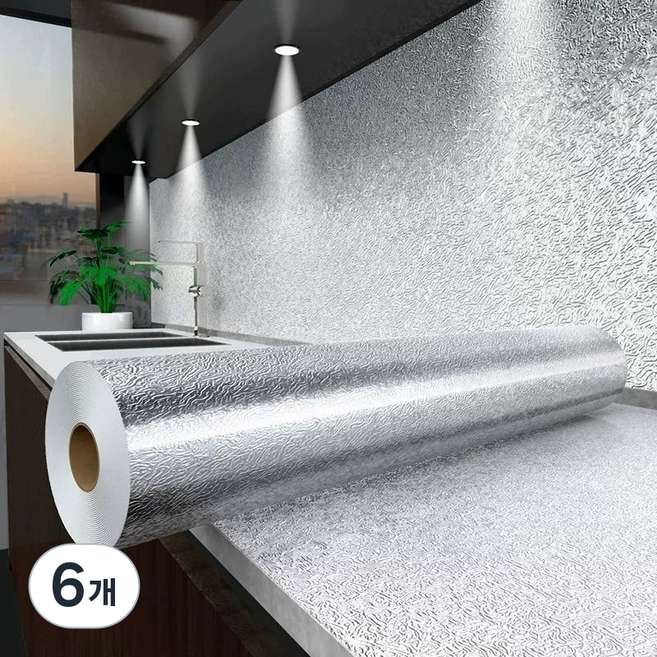 주방대용량 오염방지 벽지 보호필름, 6개