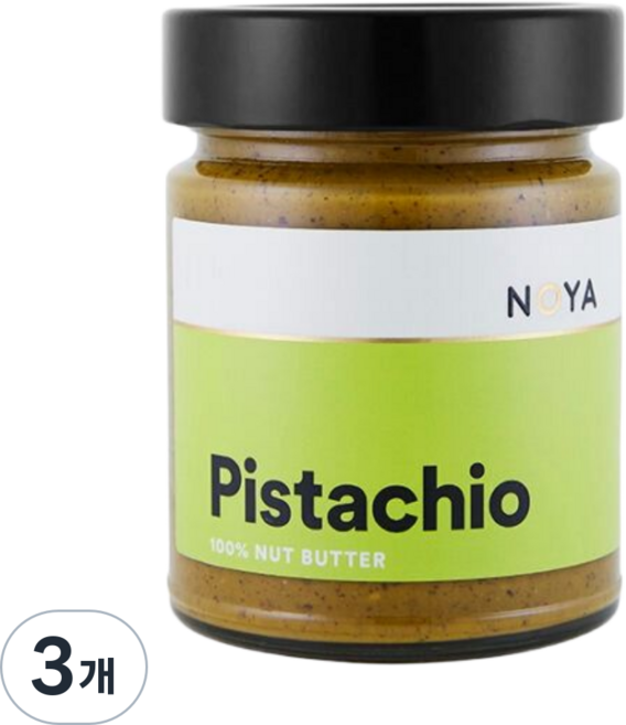 노야 100% 피스타치오 스프레드 넛 버터 무첨가 두바이쫀득쿠키 재료 두쫀쿠 잼, 3개, 250g