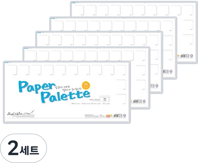 [ONEDREAM]말리스타 종이파레트 중 20매 MSP-M 5mm 5개 10개 세트, 2세트, 중형 20매 5개
