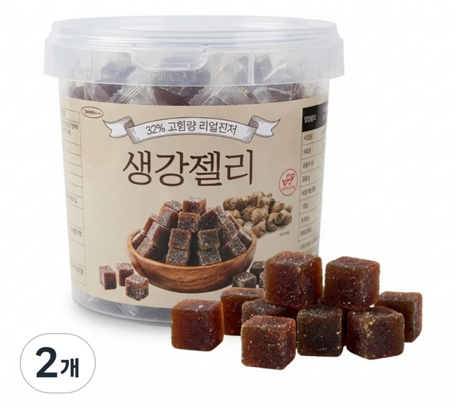 혜성식품 리얼진저 생강젤리, 2개, 600g - 쿠팡
