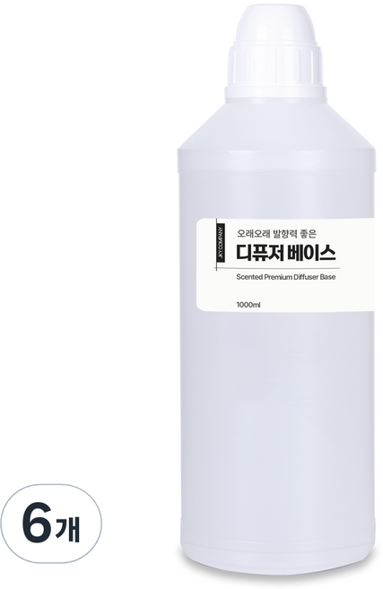 발향력 좋은 프리미엄 디퓨저 베이스, 디퓨저베이스향, 1L, 6개